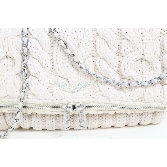 Zadig & Voltaire Rock Knitted Ivory Macramé Chain Shoulder Bag - Picture 6 of 16